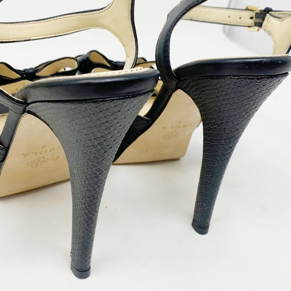 Isola Daena in Black Snake Womens Bow Heels size 8 - Picture 6 of 11